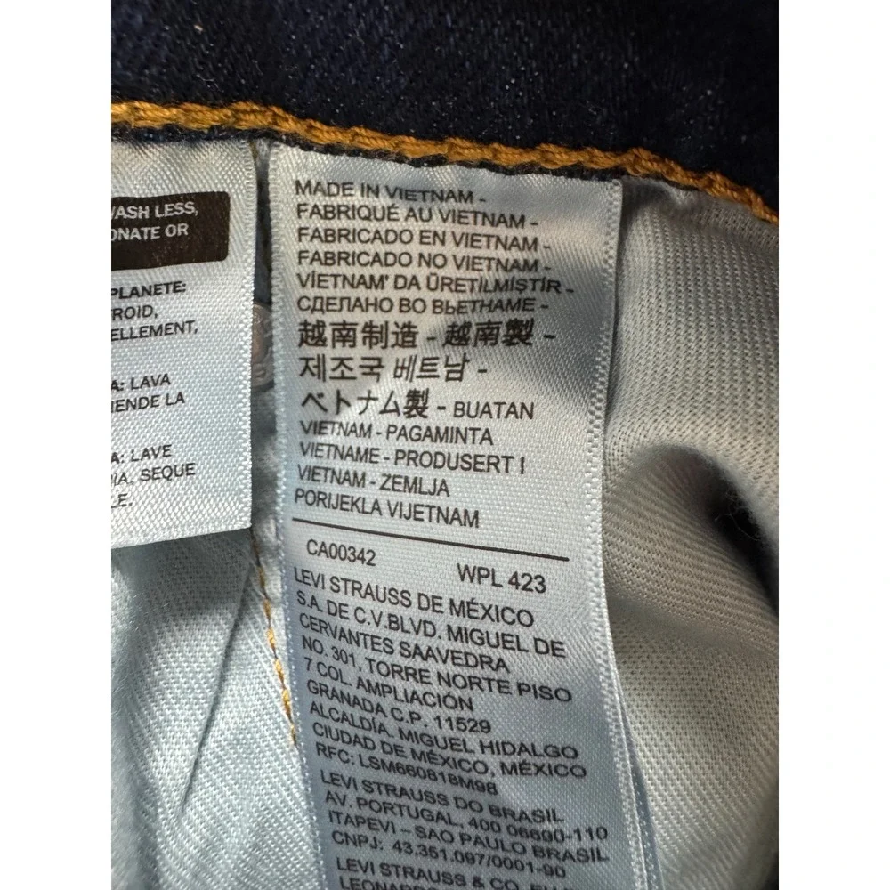 Levis 514 Straight Fit Stretch Mens Jeans Dark Indigo Blue 36x32